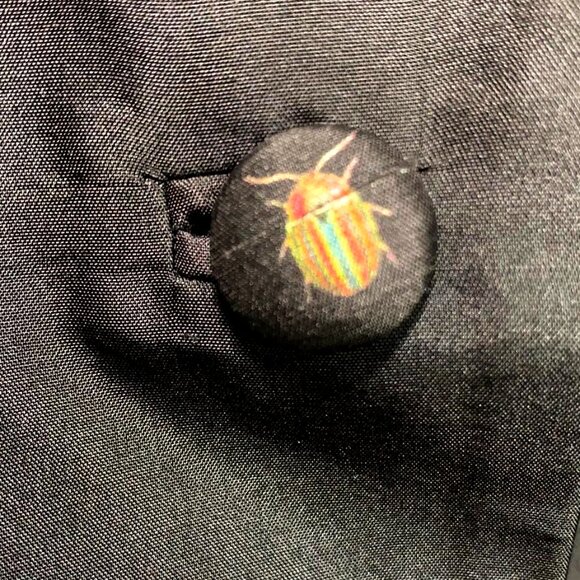 GRAMERCY ATELIER NY Silk Crosby Jacket in Custom Printed Black Butterfly Effect - Picture 5 of 9